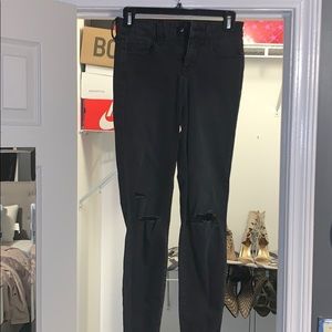 Black distressed jeans